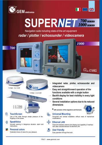 Echo sounder for ships SUPERNET  700 PDF