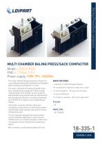 Multi Chamber Baling Press/Sack Compactor, 2 Chambers