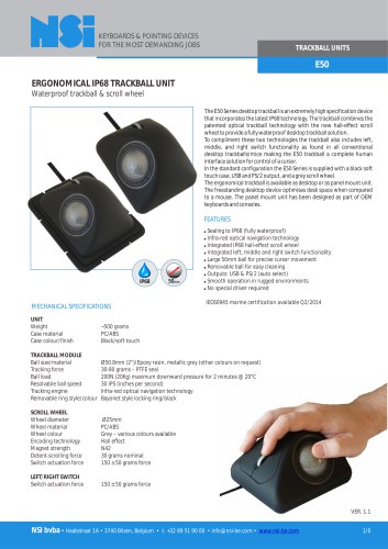 E50 ergonomical trackball