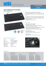 Rubber keyboard with 25mm trackball