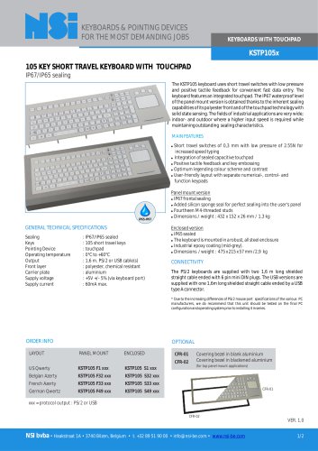 Short travel keyboard with touchpad