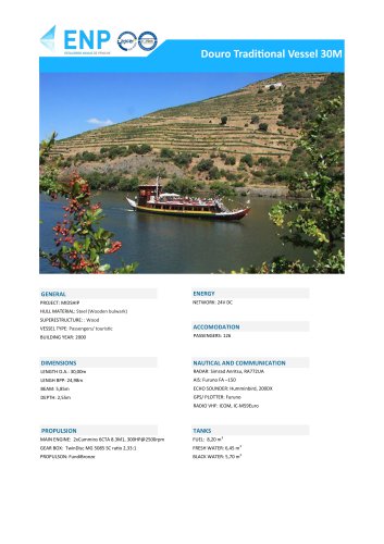 Douro Traditional Vessel 30M