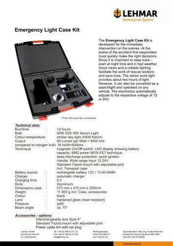 Emergency Light Case Kit