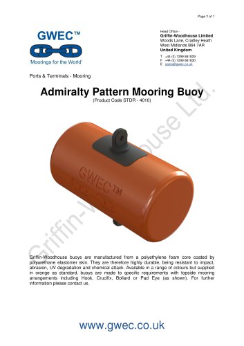 Admiralty Pattern Mooring Buoy