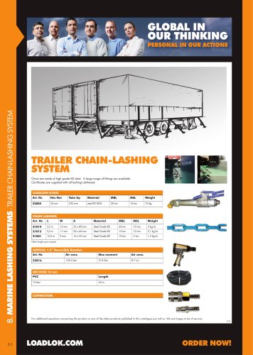 trailer chain-lashinG sYstem