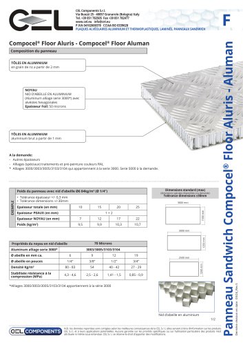 Panneau Sandwich COMPOCEL  FLOOR