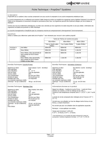 Fiche Technique – PropOne™ Système