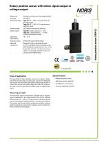 Datasheet DWA-Q Rotary position sensor with ohmic signal output or voltage output