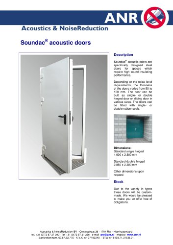 Soundac acoustic doors