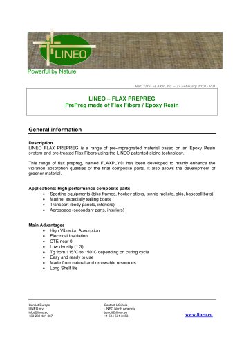 LINEO – FLAX PREPREG