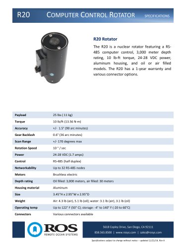 R20 – COMPUTER CONTROLLED ROTATOR