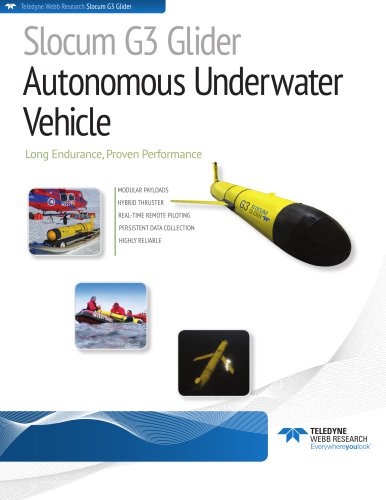 Slocum G3 Glider Autonomous Underwater  Vehicle