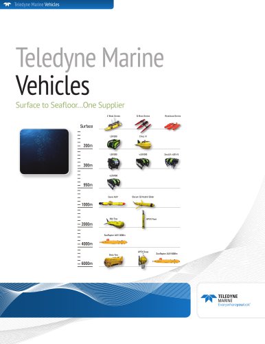 Teledyne Marine Vehicles Comparison Brochure