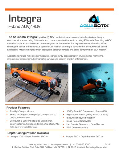 Integra Technical Specifications