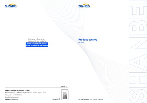 Ningbo Shanbei-tech _Product catalogue_EN_V5.1