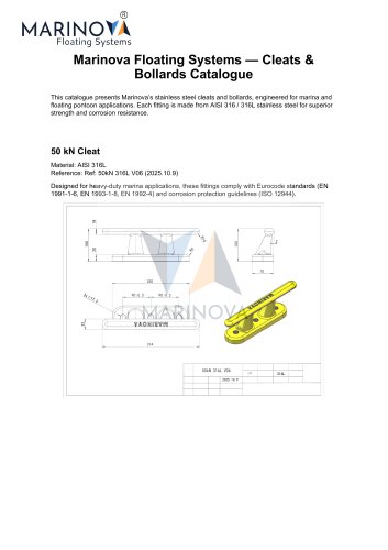 Cleats and Bollards Stainless Steel 316L