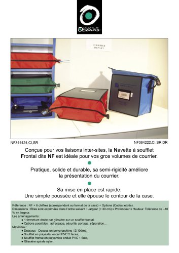 Sac navette &agrave; soufflet frontal