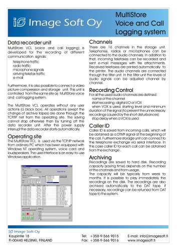 MultiStore Digital Voice and Call Logging System