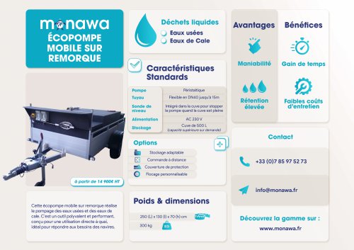 Ecopompe mobile sur remorque