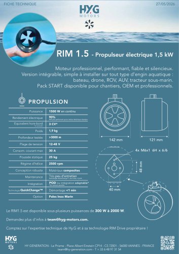 RIM 1.5 - Propulseur &eacute;lectrique 1,5 kW