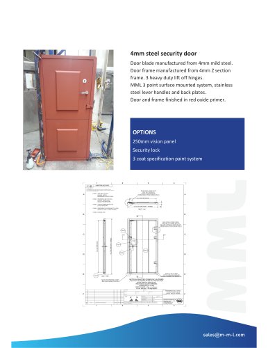 4mm Mild Steel Plate Door