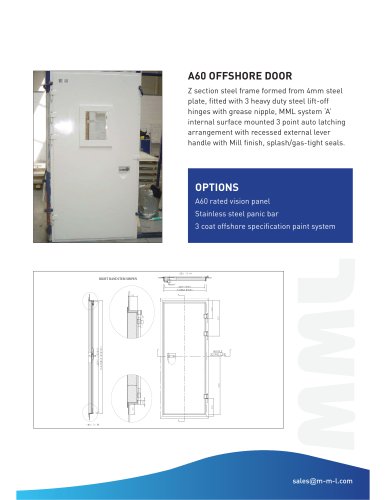 A60 Module Offshore Doors