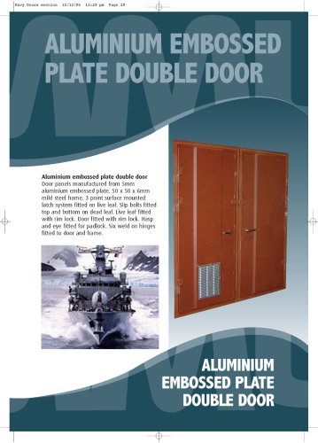 Aluminium Embossed Plate Double Door